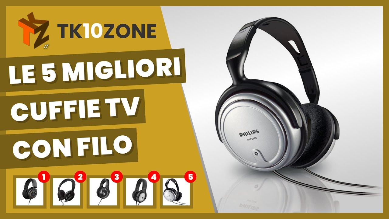 Le 5 migliori cuffie TV con filo - YouTube