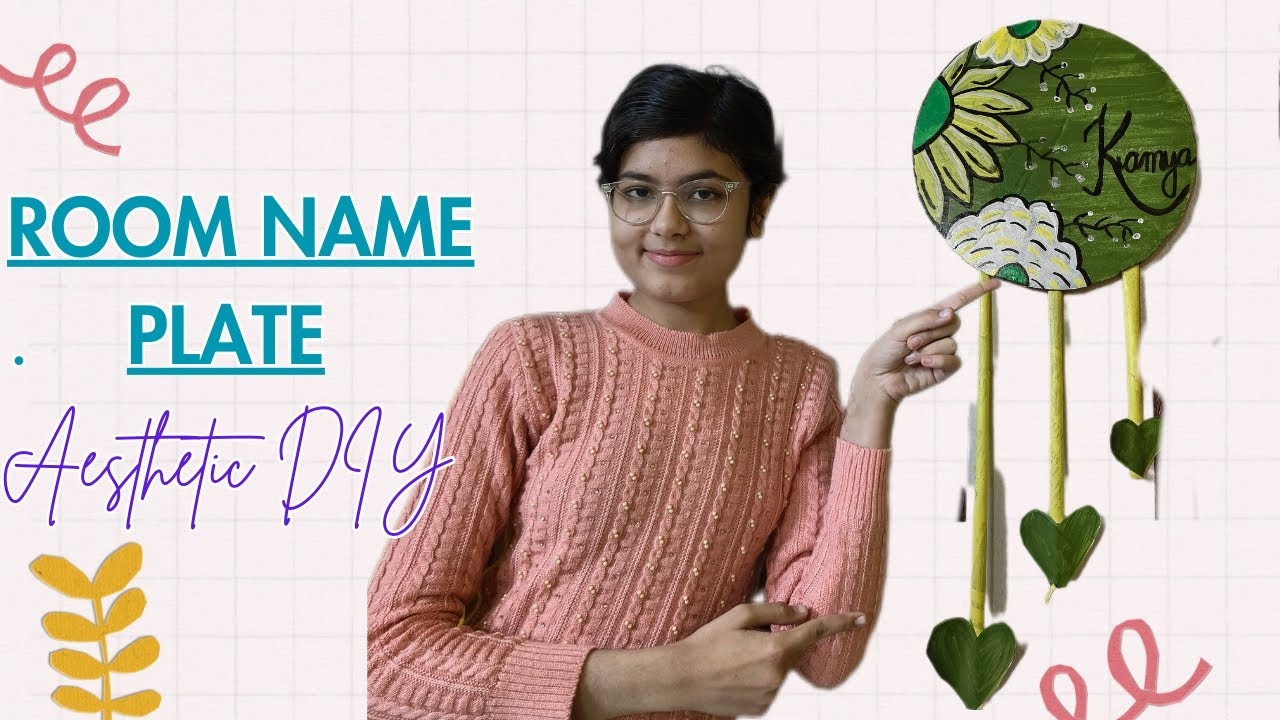 DIY Room Name Plate | Easy Handmade Room Decor from Waste ❤️✨