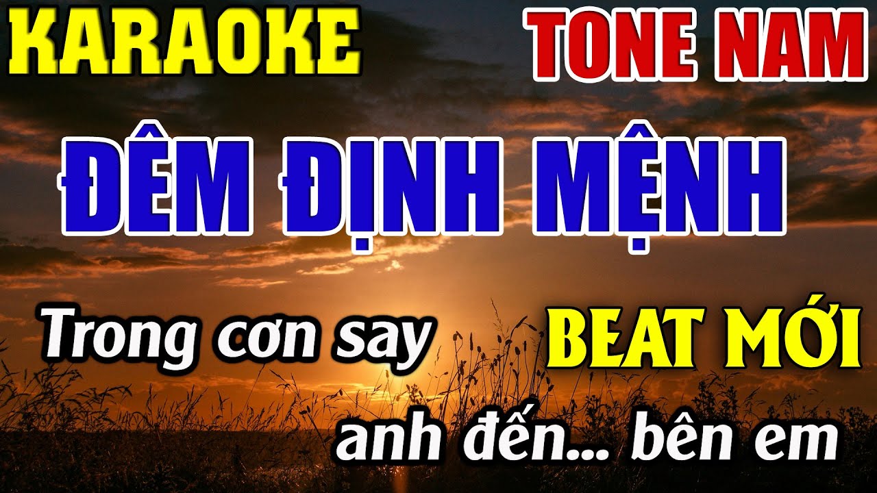 Đêm Định Mệnh Karaoke Tone Nam Karaoke Ngọc Loan - Beat Mới
