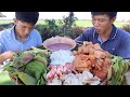 VTNam Làm Món Bún Đậu Mắm Tôm Ăn Kèm Rau Sống Ngoài Đồng Siêu Ngon