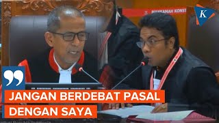 Momen Hakim MK Berdebat dengan Kuasa Hukum Calon Anggota DPD Pihak Terkait Hilda Manafe