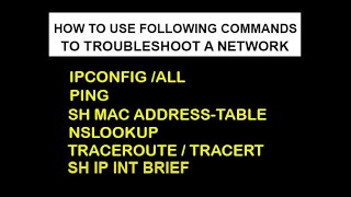 6 Basic helpful commands for a network engineer