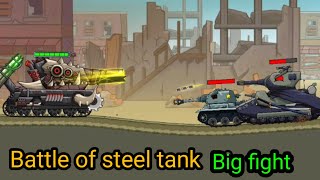 Battle of steel tank gameplay,,,mamuth tank vs max level boss tank | kulha entertain