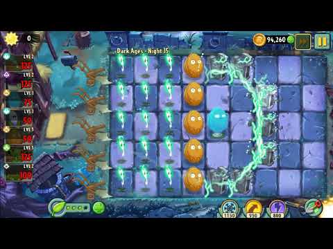 Видео: Растение против Зомби 2/Plants vs Zombies ™2/PvZ2 Adventure Dark Ages Night 15/Тёмные Века Ночь 15