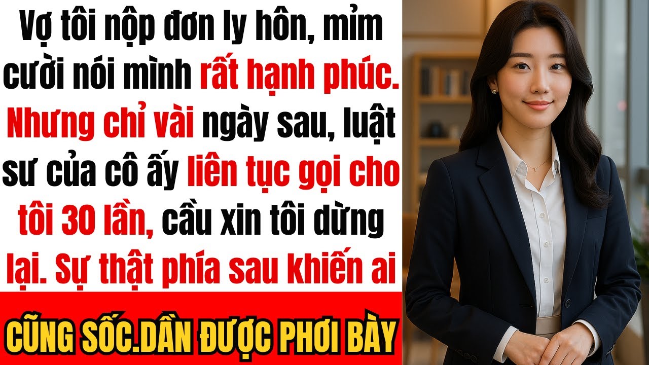 “Vợ tôi đòi ly hôn và còn cười nói: ‘Em rất hạnh phúc’ — Nhưng luật sư của cô ấy đã gọi cho tôi...