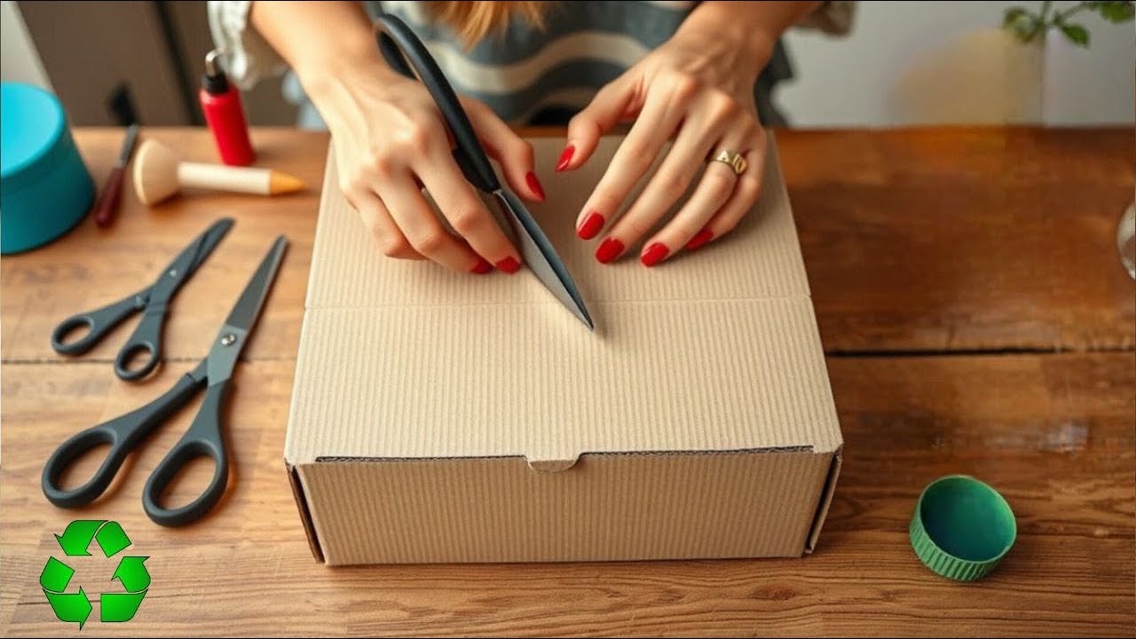 ⭐ طريقة صنع سلة جميلة وعملية من الكرتون – DIY بسهولة!