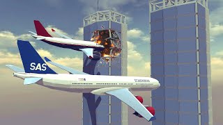 Satisfying destruction, Mid-air collisions and more | Feat. Airbus a340 | Besiege