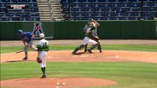 USF Catcher Levi Borders Makes Diving Catch Behind The Plate