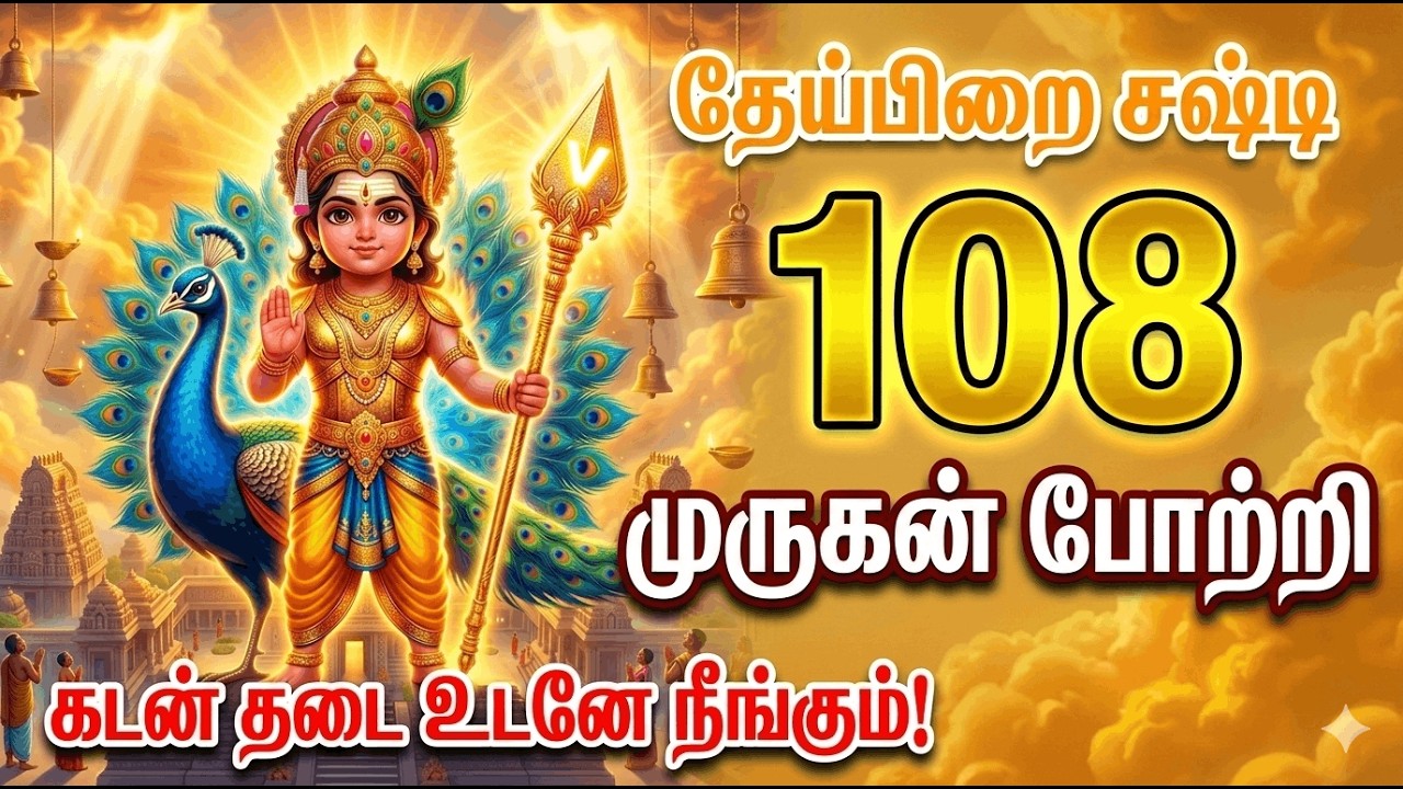 தேய்பிறை சஷ்டி அதிசயம்! | 108 முருகன் போற்றி | Murugan Potri for Blessings, Debt Relief & Success
