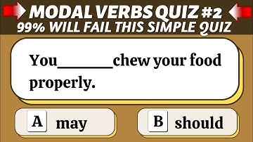 Modal verbs quiz | Can you score 10/10 on this English Grammar Quiz? | English Test#2