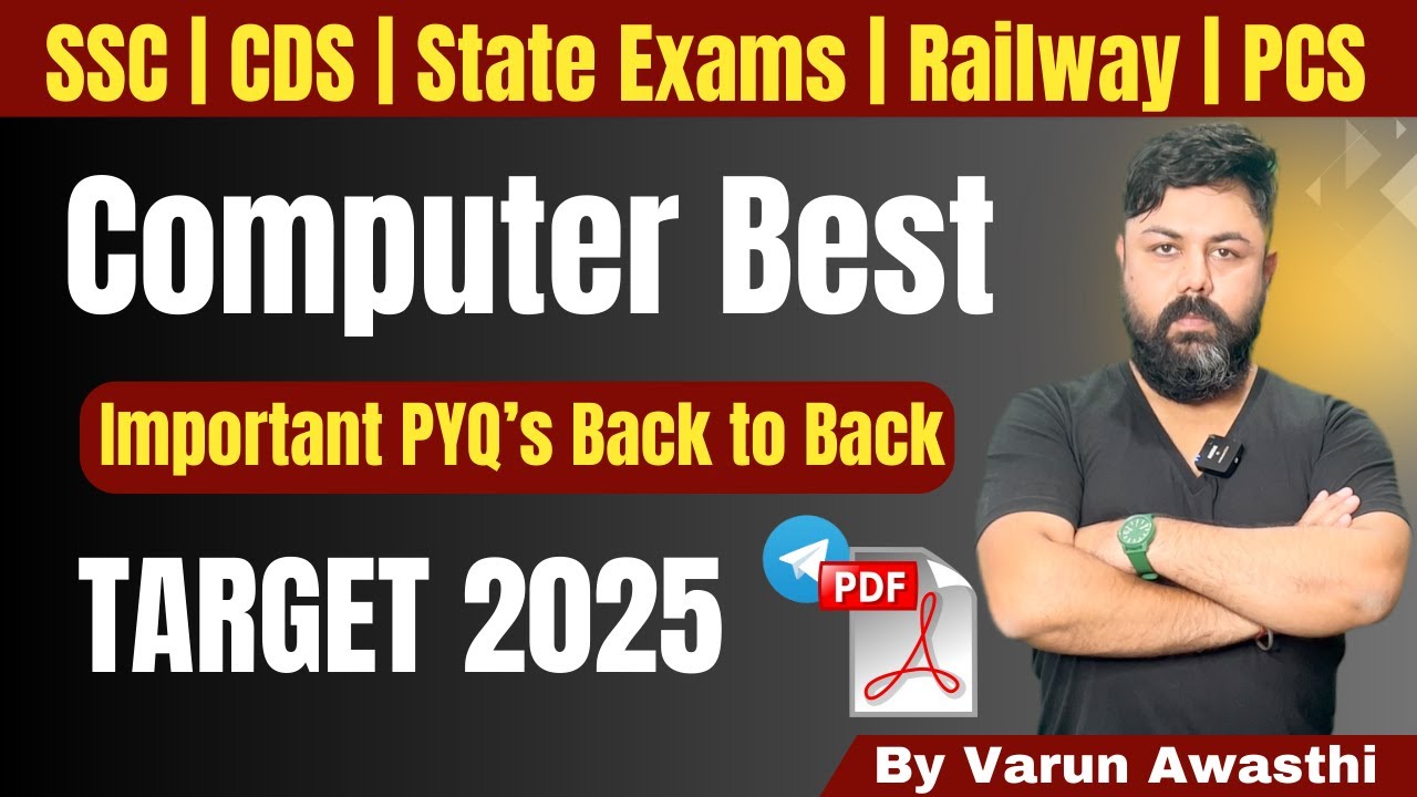 MOST IMPORTANT COMPUTER MCQs FOR ALL EXAMS | VARUN AWASTHI