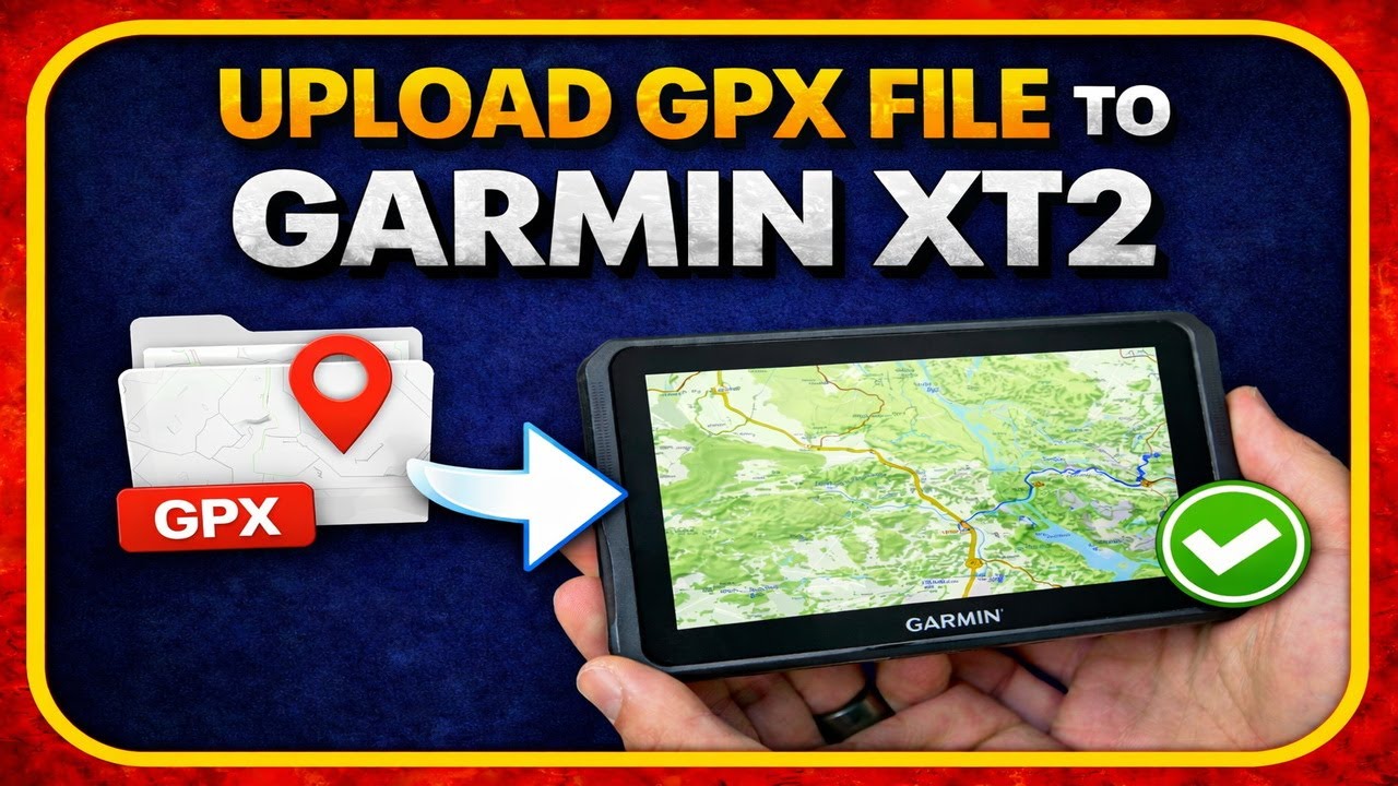 How to upload a GPX file to Garmin XT2 - YouTube
