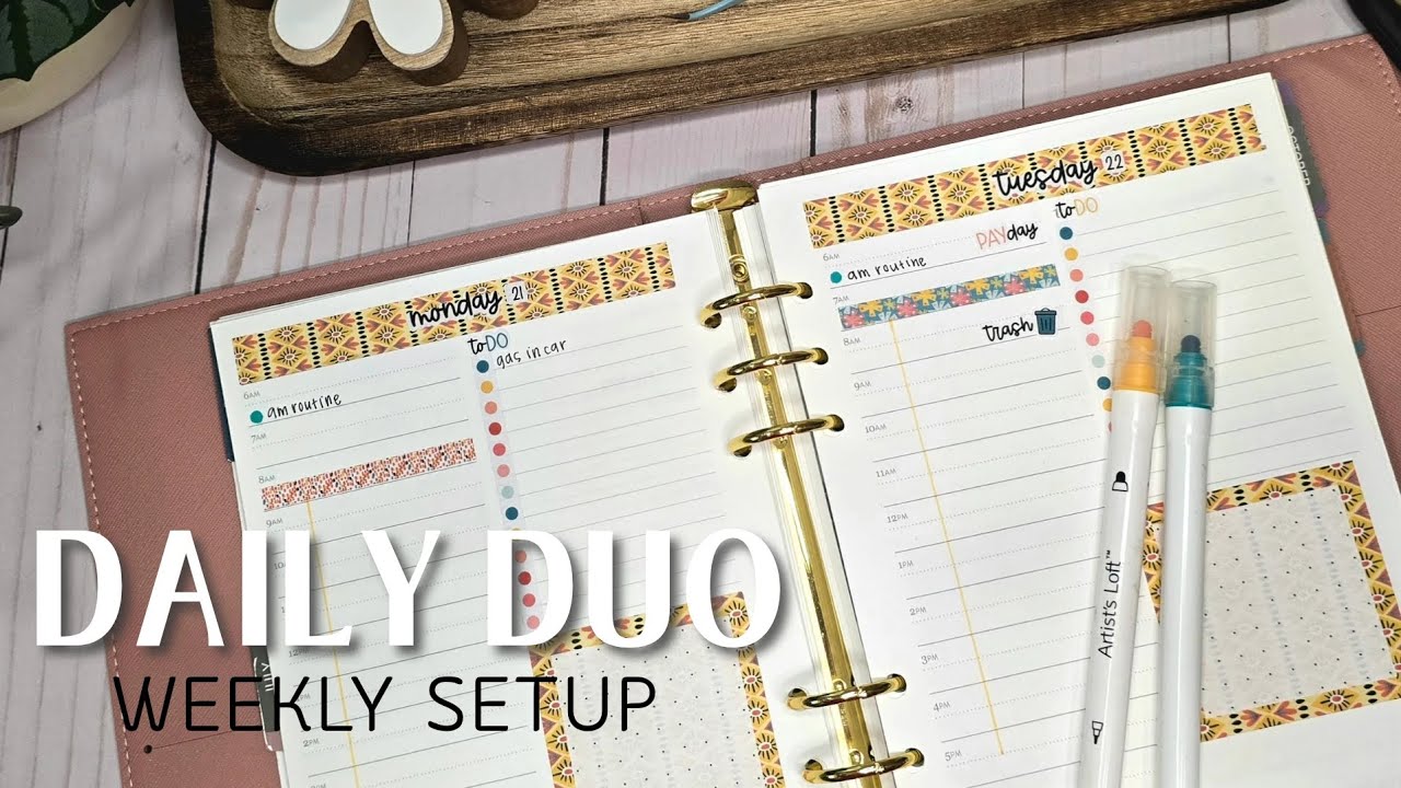 Daily Duo | Plan With Me | Erin Condren | | Weekly Set Up | PWM - YouTube