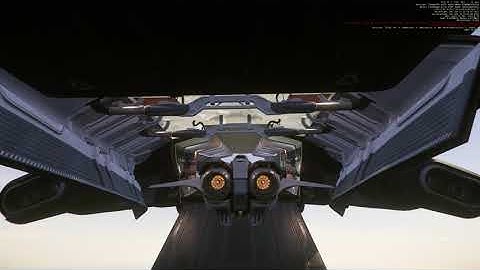 Flying a Merlin through a C2 in Star Citizen
