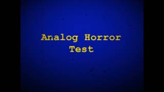 Og Horror Test Tape Vhs-Style