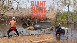 Fishing Catching Giant Snake -Head Fish in Steung Streng Cambodia