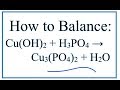 Balancing Chemical Reactions and Phosphate Groups