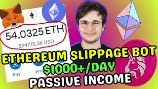You can make .8 ETH a DAY with your own algorithm smart contract bot with Solidity !