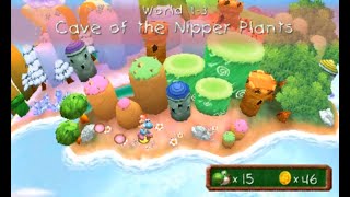 Yoshi's New Island (3DS) World 1-3 Cave of the Nipper Plants Walkthrough
