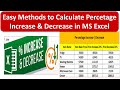 Easy Methods to Calculate Percentage Increase & Decrease in MS Excel | Easy Tech Info