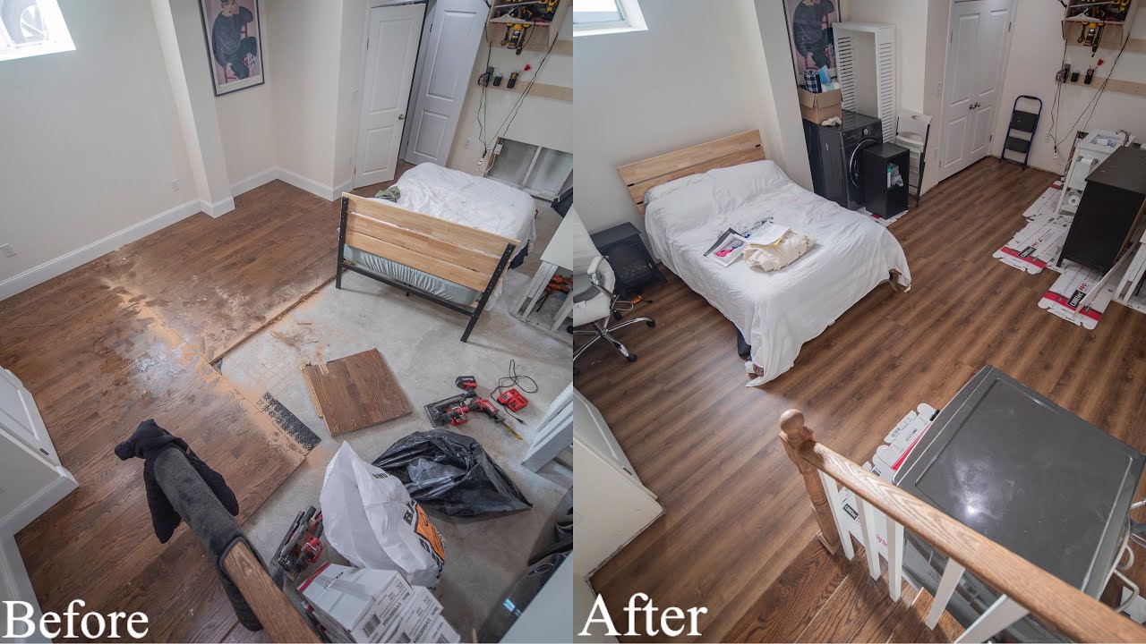 Coretec Vinyl Planks, color Duxbury oak hardwood floor.