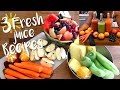3 Fresh juice Recipes | Vegan