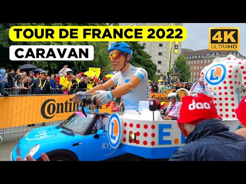 [4K] TOUR DE FRANCE 2022 PUBLICITY CARAVAN PARADE - LA CARAVANE DU TOUR
