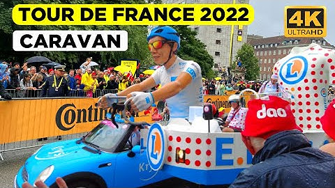 [4K] TOUR DE FRANCE 2022 PUBLICITY CARAVAN PARADE - LA CARAVANE DU TOUR