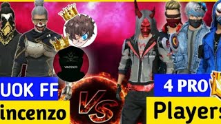 Vincenzo & Ruok Vs Pro Player Squad Garena Free Fire