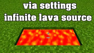 How to make via settings infinite lava source in Minecraft 1.19.4 !!! 😱 screenshot 4