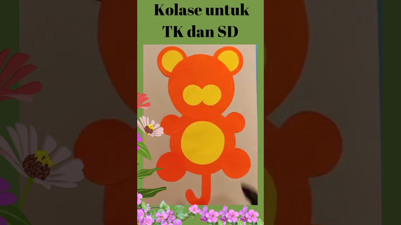 Membuat Kerajinan Menempel Gambar Dengan Kertas Origami Untuk TK dan SD