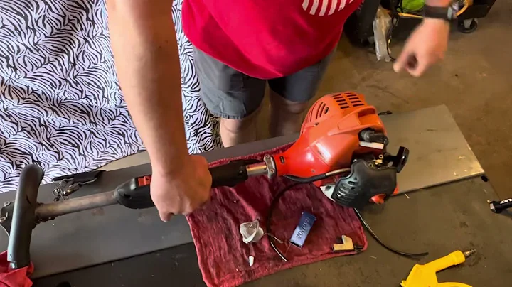 Echo SRM 225. How to easily access carb adjustment screws!