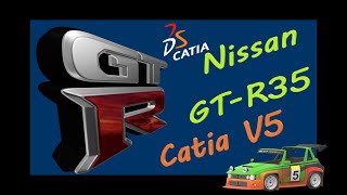 How to make Nissan GT-R35 Logo in Catia V5 | Imagine and Shape Workbench