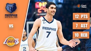 Santi Aldama - 12 Points, 7 Ists, 10 Rebounds Vs Lakers - 2025-26 Regular Season