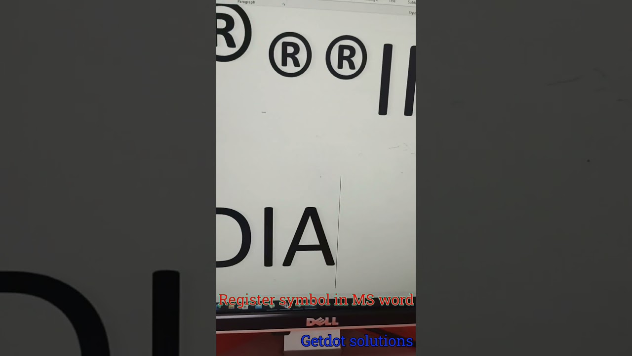 MS  Office ® symbol register in an easy way 