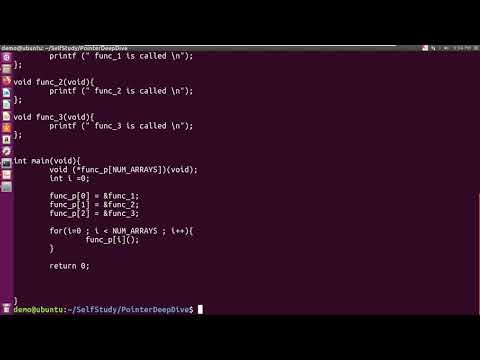 C Programming | How to Declare Arrays of Functional Pointers and Use It
