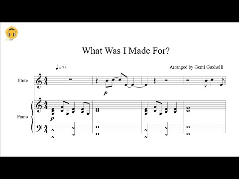 What Was I Made For? (Flute Solo with Piano Accompaniment) - Billie Eilish