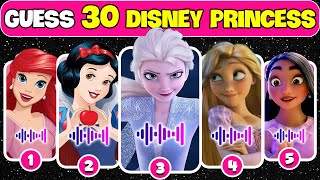 Guess 30 Disney Princess SONGS Quiz | Who SING Better? Elsa, Rapunzel, Snow White, Isabela | NT Quiz