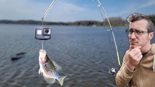 I put a Gopro on my Fishing Line! Amazing Footage! 