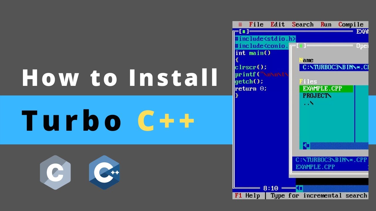 How to Install Turbo C/C++ in Computer | Eternal Coder - YouTube