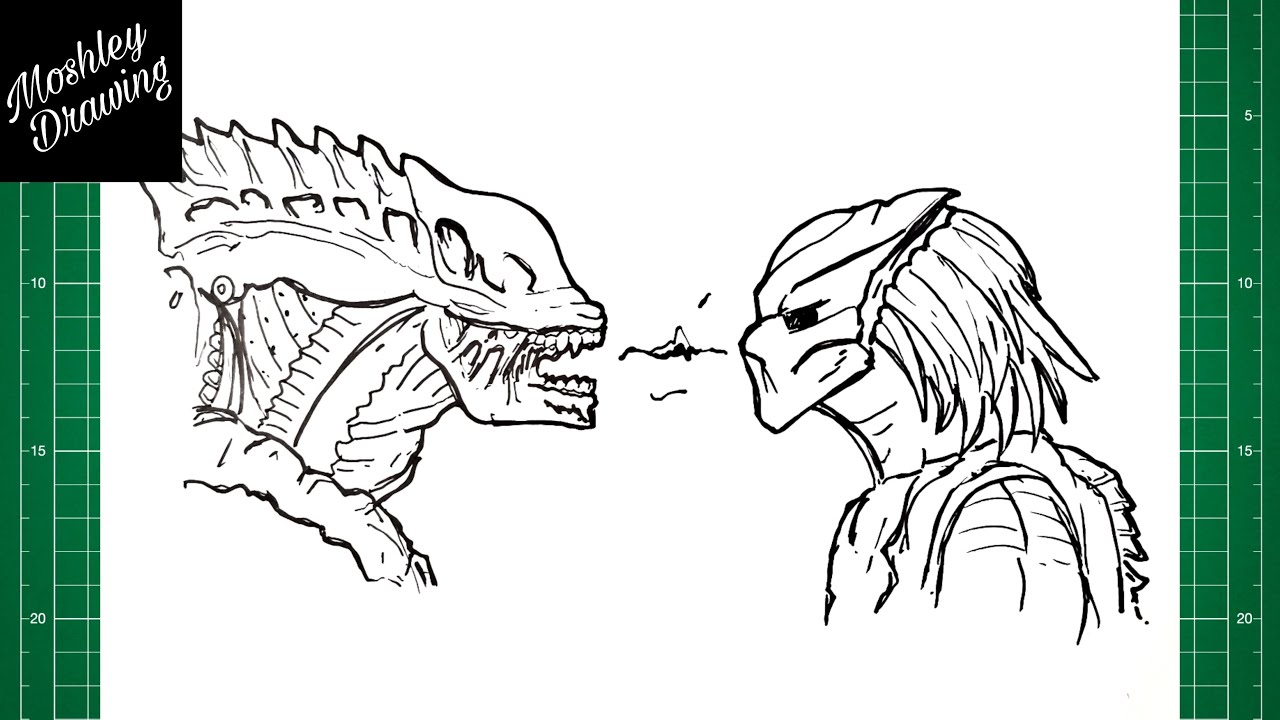 Alien Vs Predator Alien Drawing
