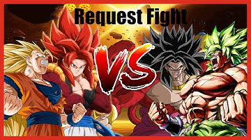 [M.U.G.E.N] TEA [600 SUBS SPECIAL] SSJ4 Gogeta (7p) SSJ3Goku VS SSJ4 Broly KN Edit & DBS Broly (7p)