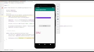 Custom Spinner in Android Studio | Java