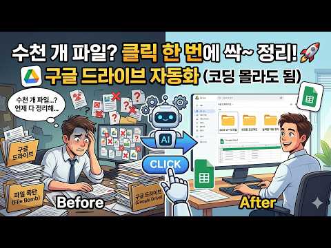 [AI자동화학교08강]구글 드라이브 수천 개 파일, AI로 한 번에 자동 정리하는 법! 📁✨ (feat. 앱스스크립트) #조현정