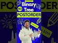 Binary Tree Post Order Traversal | Class 12th ISC #ytshorts #computer