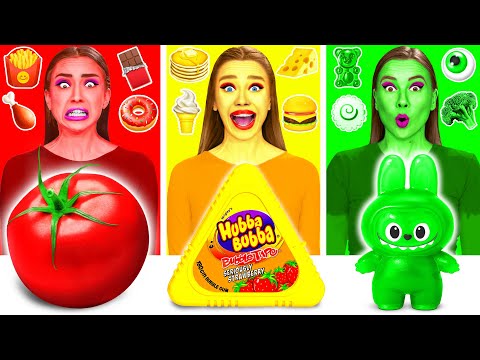 Eating Only One Colored Food For 24 Hours Challenge | Funny Food Situations by TeenTeam Challenge