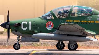 Mass Takeoff of Brazilian Air Force A-29 Super Tucanos!
