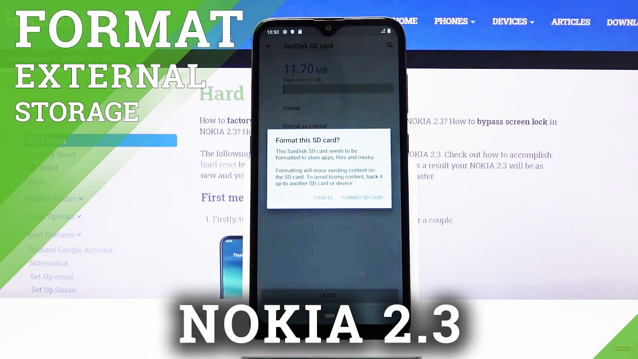 How to Format SD Card in NOKIA 2.3 - Repair Memory Card - YouTube