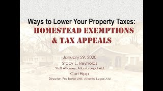 Ways to Lower Your Property Taxes:  Homestead Exemptions & Tax Appeals