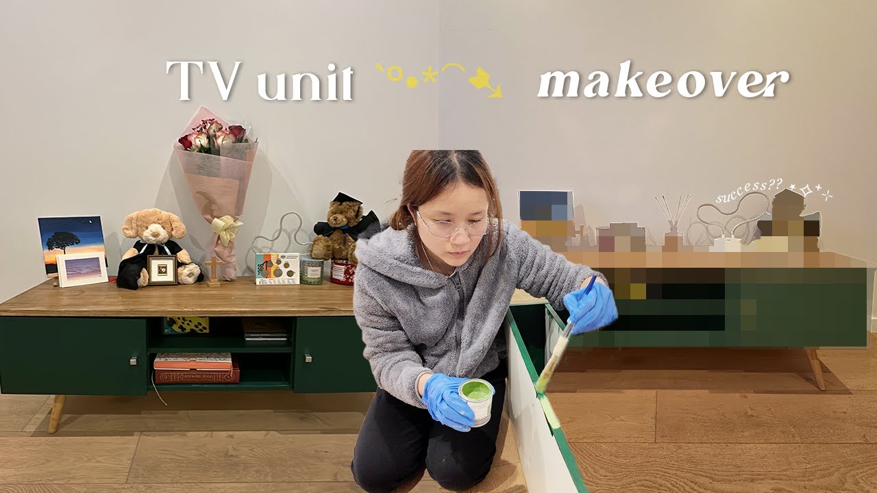 Moving vlog 🏡 | transforming my secondhand tv unit ✨